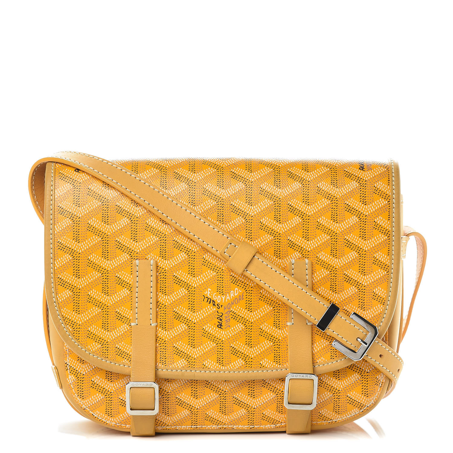 yellow goyard messenger bag