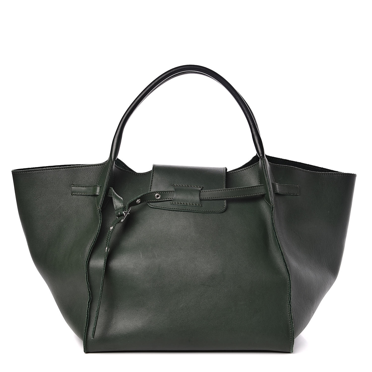 CELINE Smooth Calfskin Medium Big Bag Dark Green 597328 | FASHIONPHILE