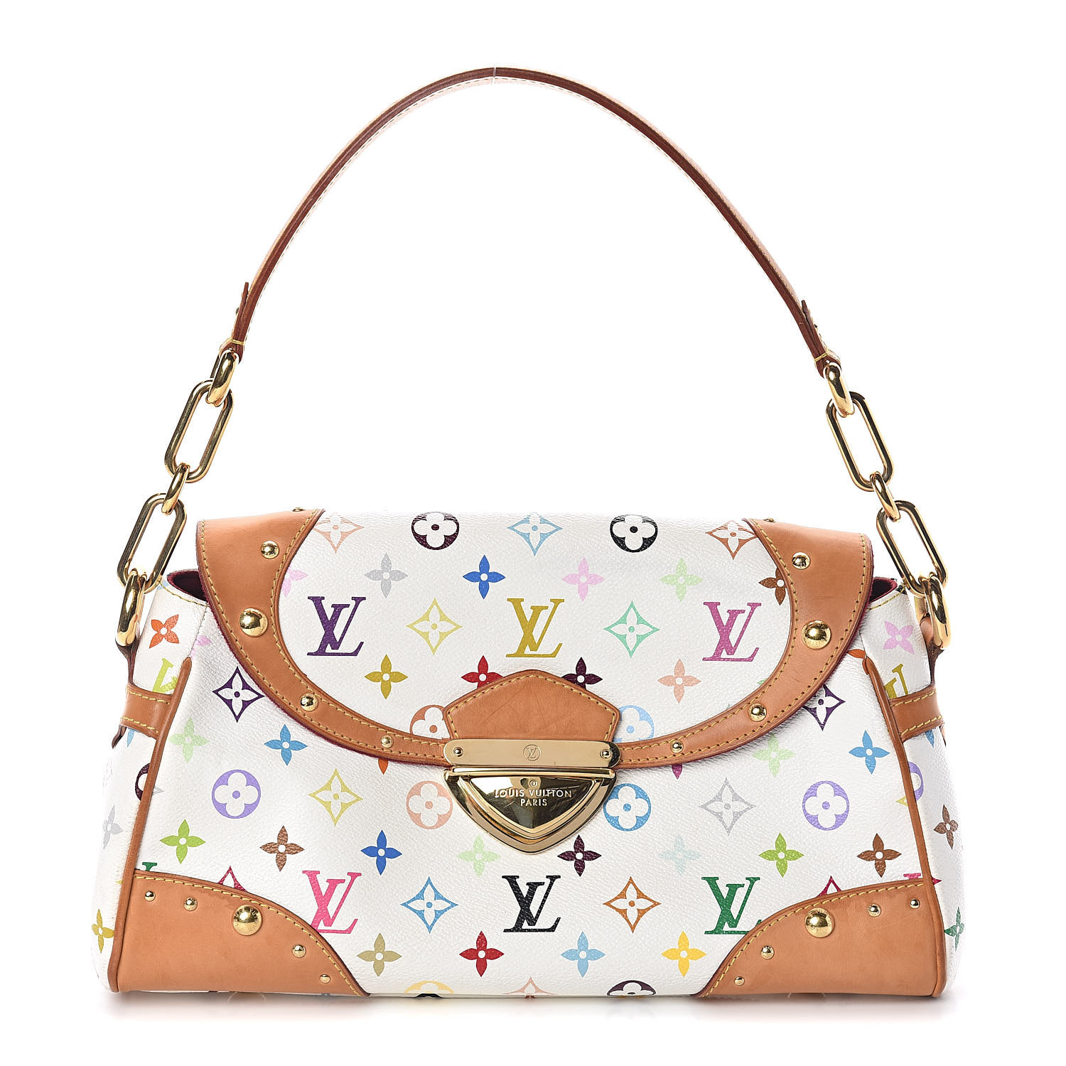 LOUIS VUITTON Monogram Multicolor Beverly MM White 504472 FASHIONPHILE