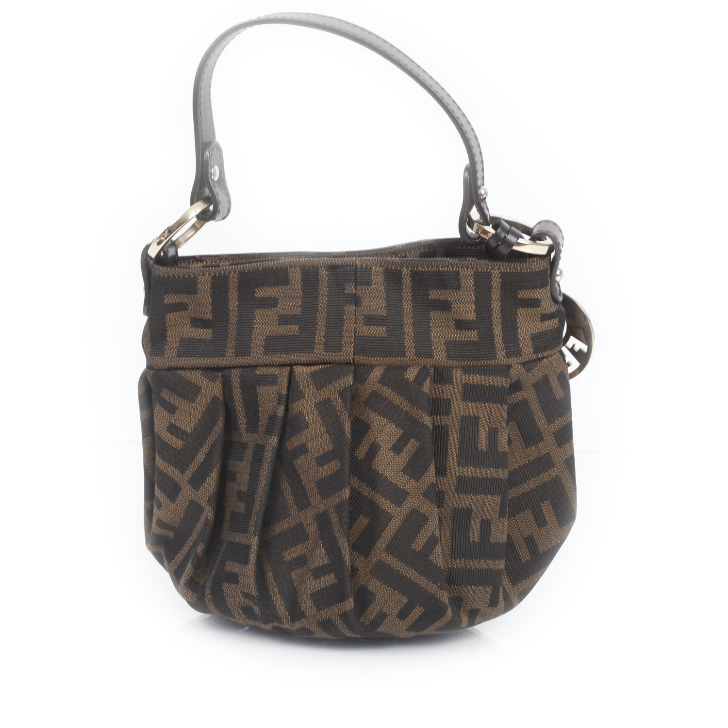 FENDI Zucca Mini Chef Hobo Tobacco 26622 | FASHIONPHILE