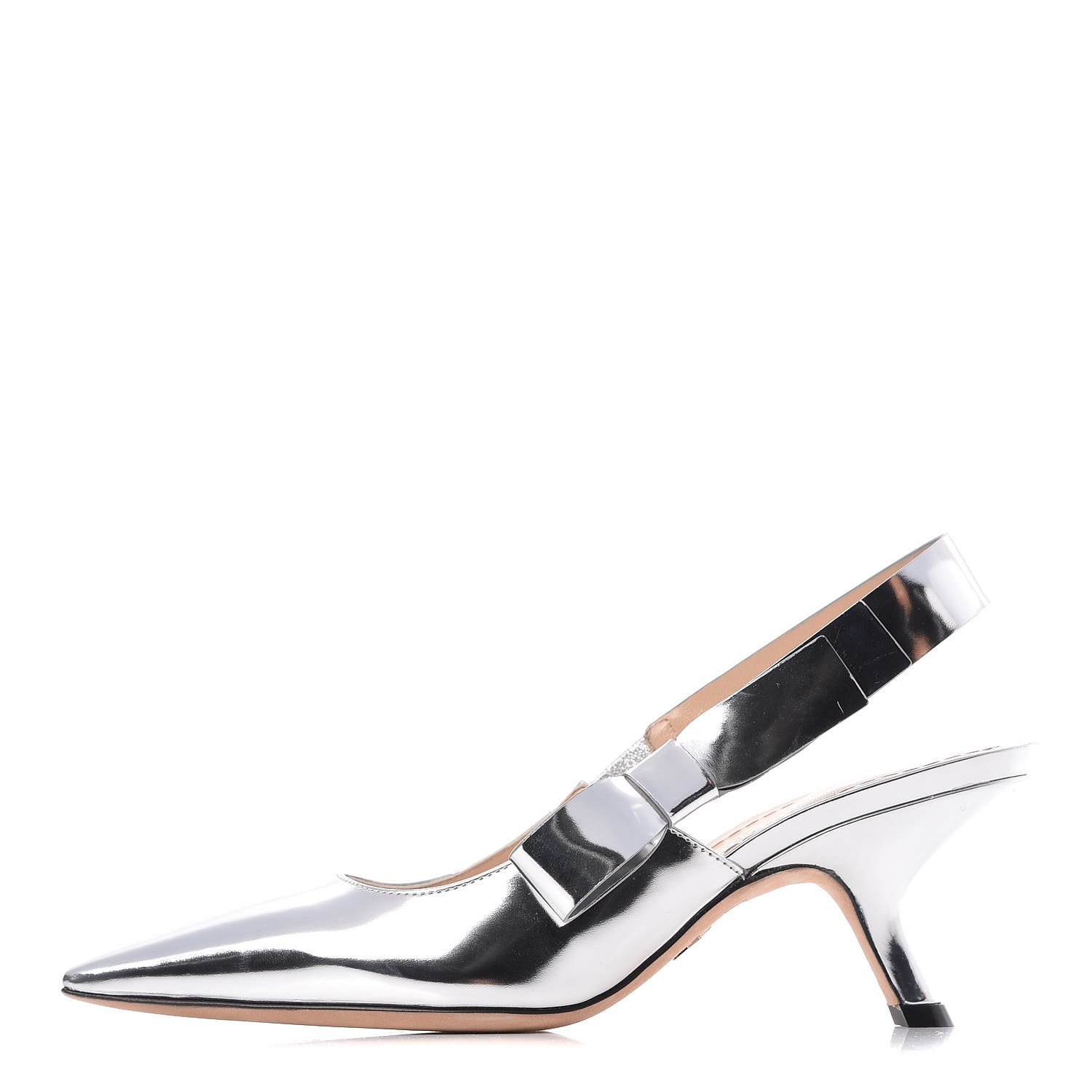 silver slingback pumps