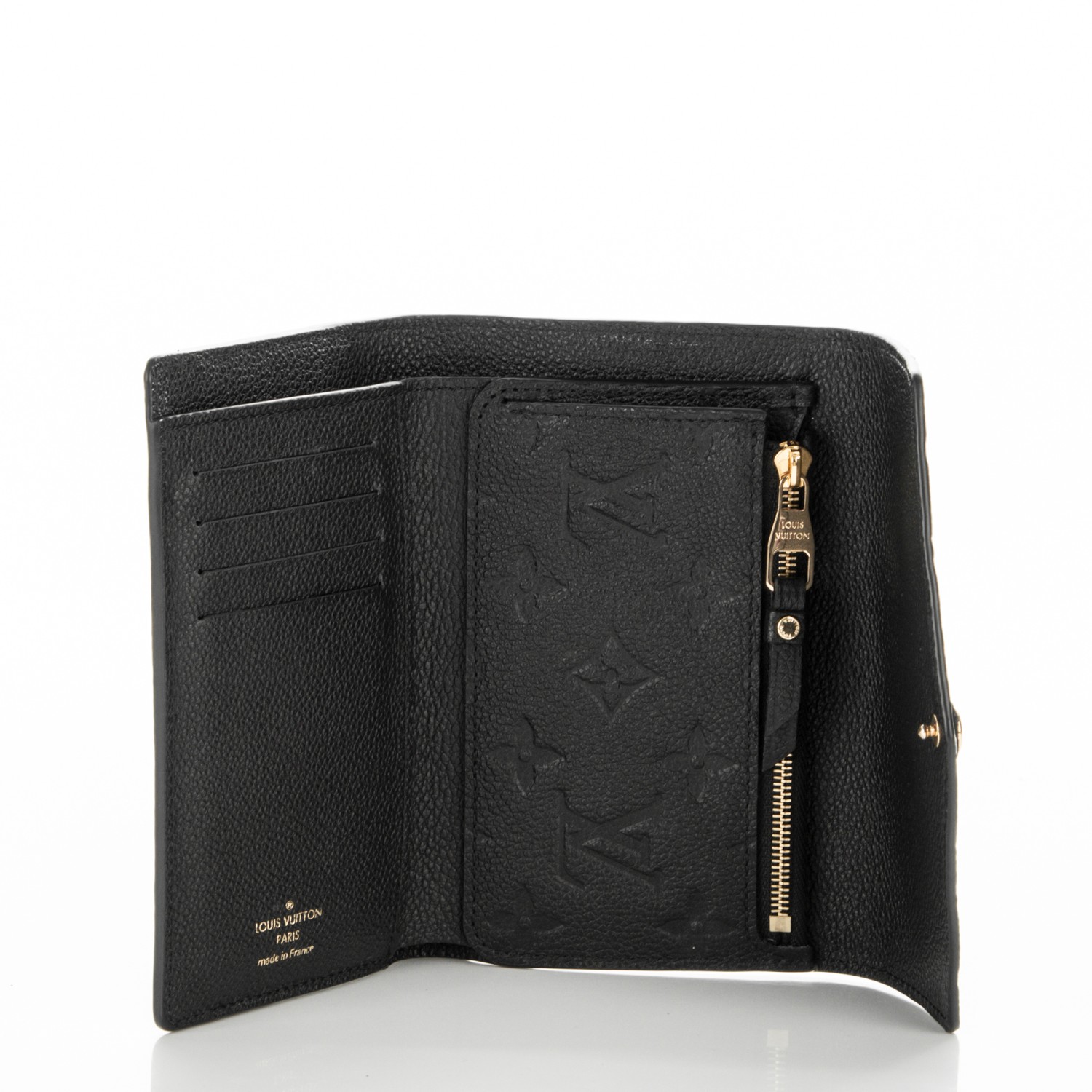 LOUIS VUITTON Empreinte Curieuse Compact Wallet Black 179939