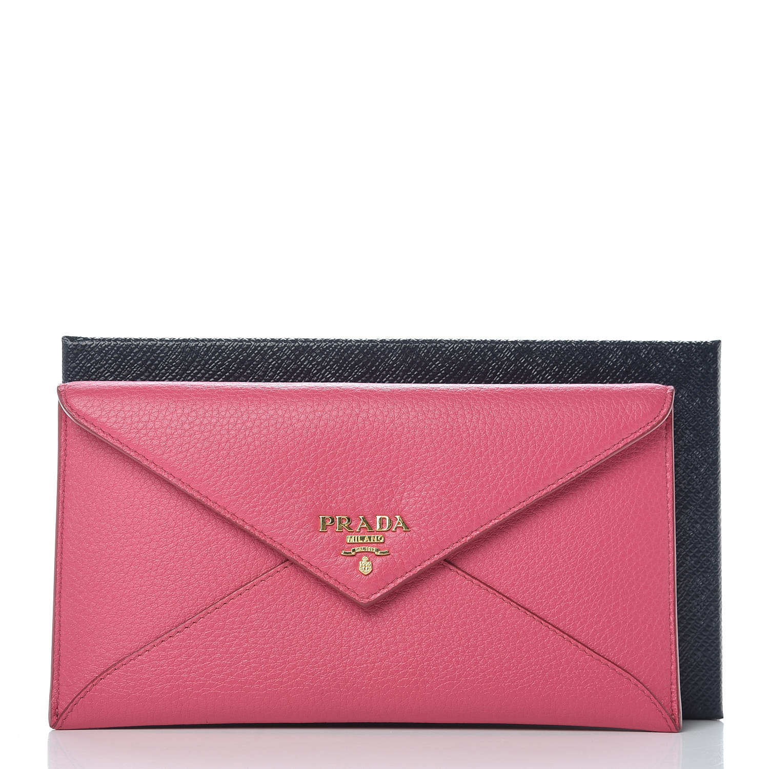 vitello grain prada wallet