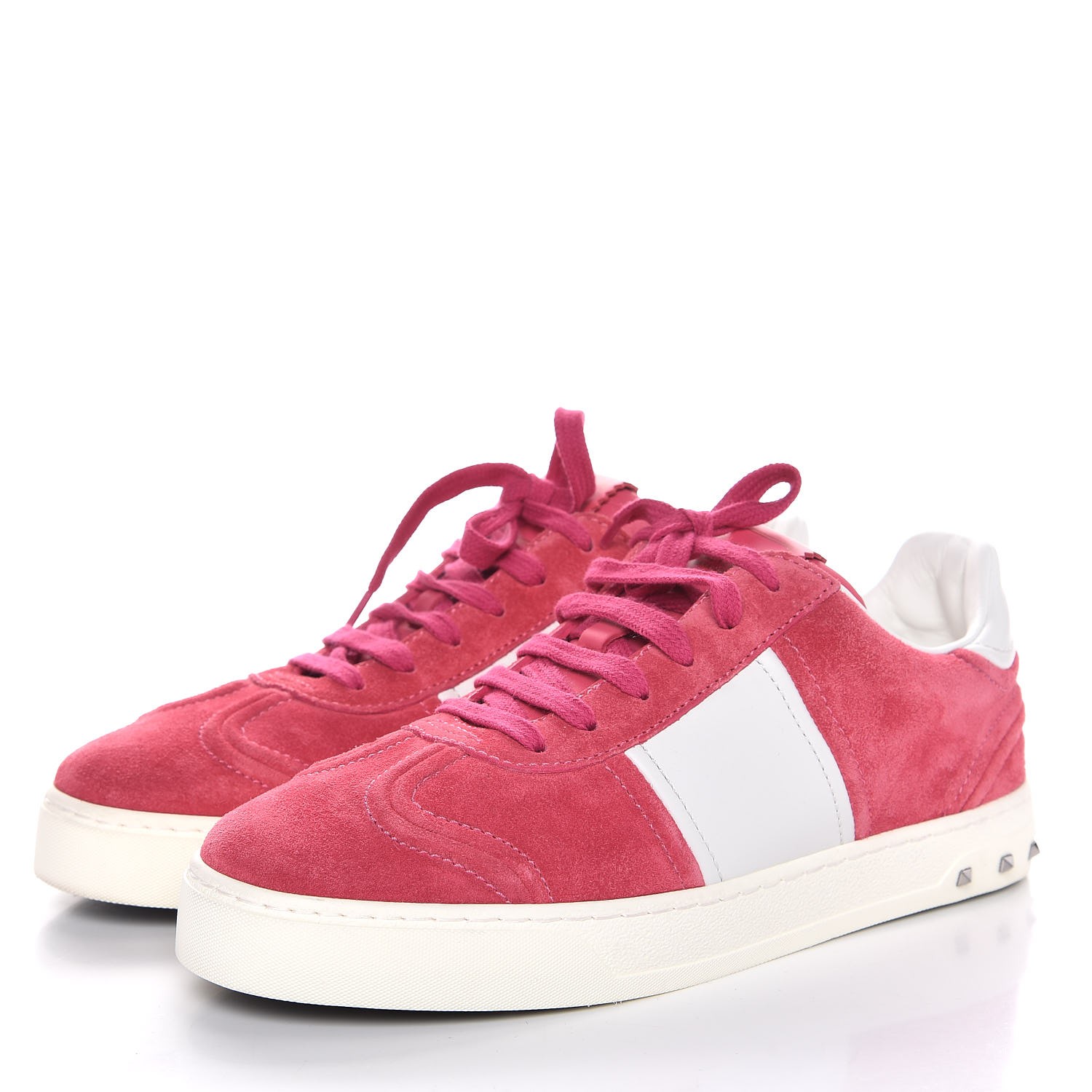 VALENTINO Suede Flycrew Sneakers 39 Pink 300342 | FASHIONPHILE