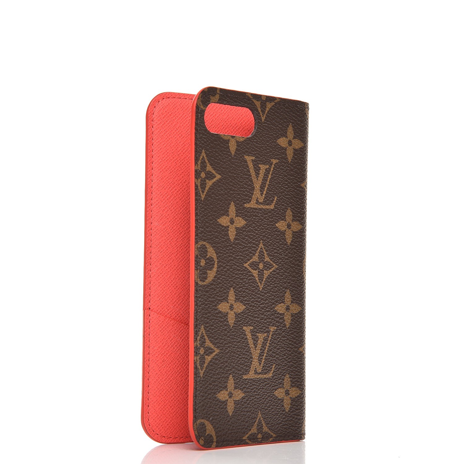 LOUIS VUITTON Monogram iPhone 7/8 Plus Folio Case Red 228048