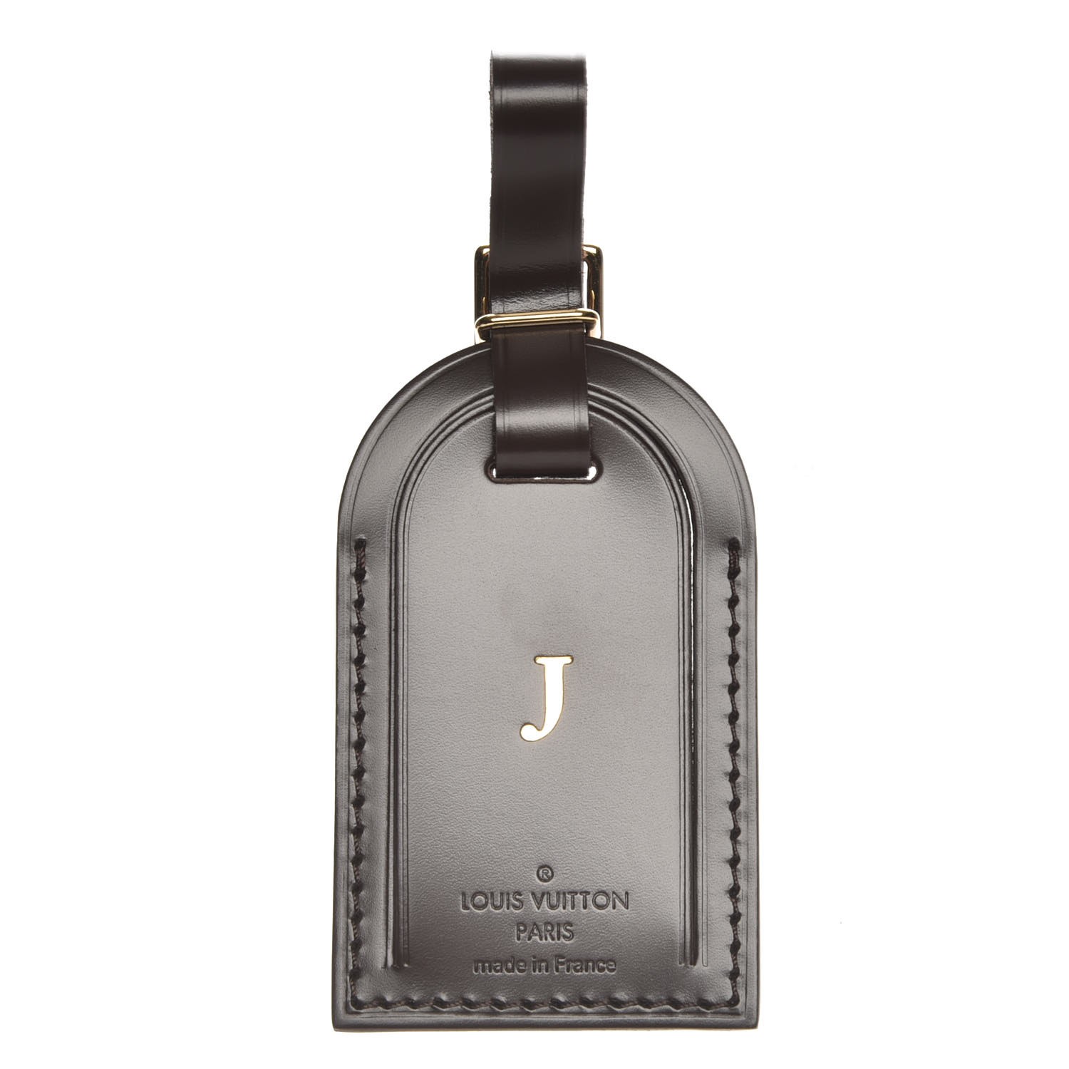 lv black luggage tag