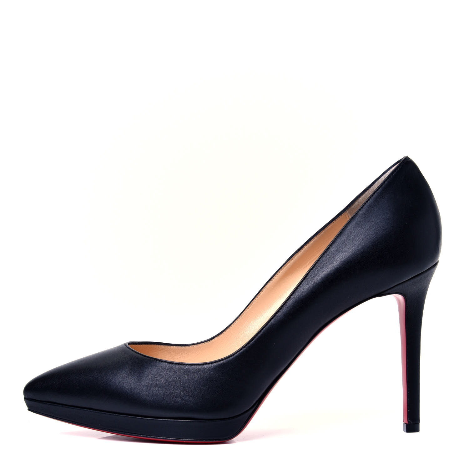 CHRISTIAN LOUBOUTIN Shiny Pigalle Plato Pumps Black 798970 | FASHIONPHILE