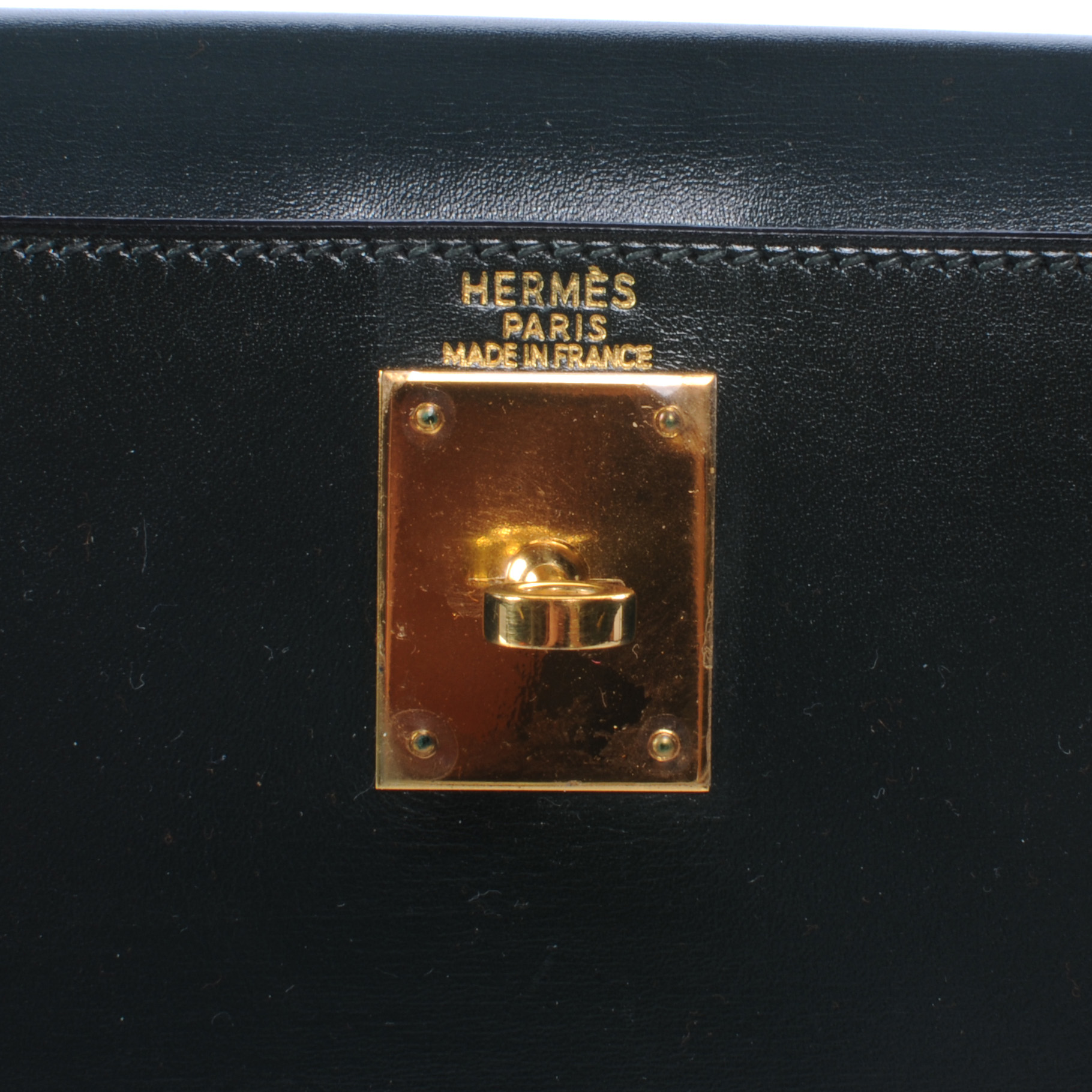 HERMES Box Calf Kelly 28 Vert Fonce 39968