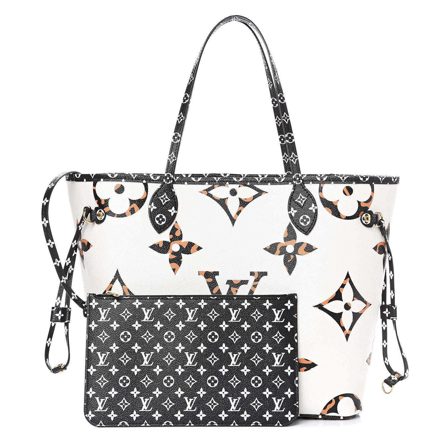 louis vuitton the monogram jungle collection by outlet louis vuitton LOUIS VUITTON Monogram Giant Jungle Neverfull MM Ivoire 416195