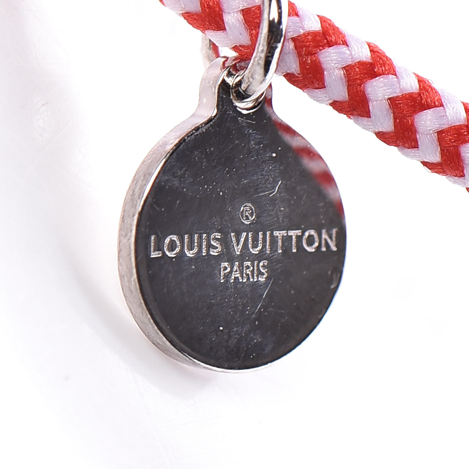 LOUIS VUITTON SOPHIE TURNER Sterling Silver Lockit Bracelet Red White 412665