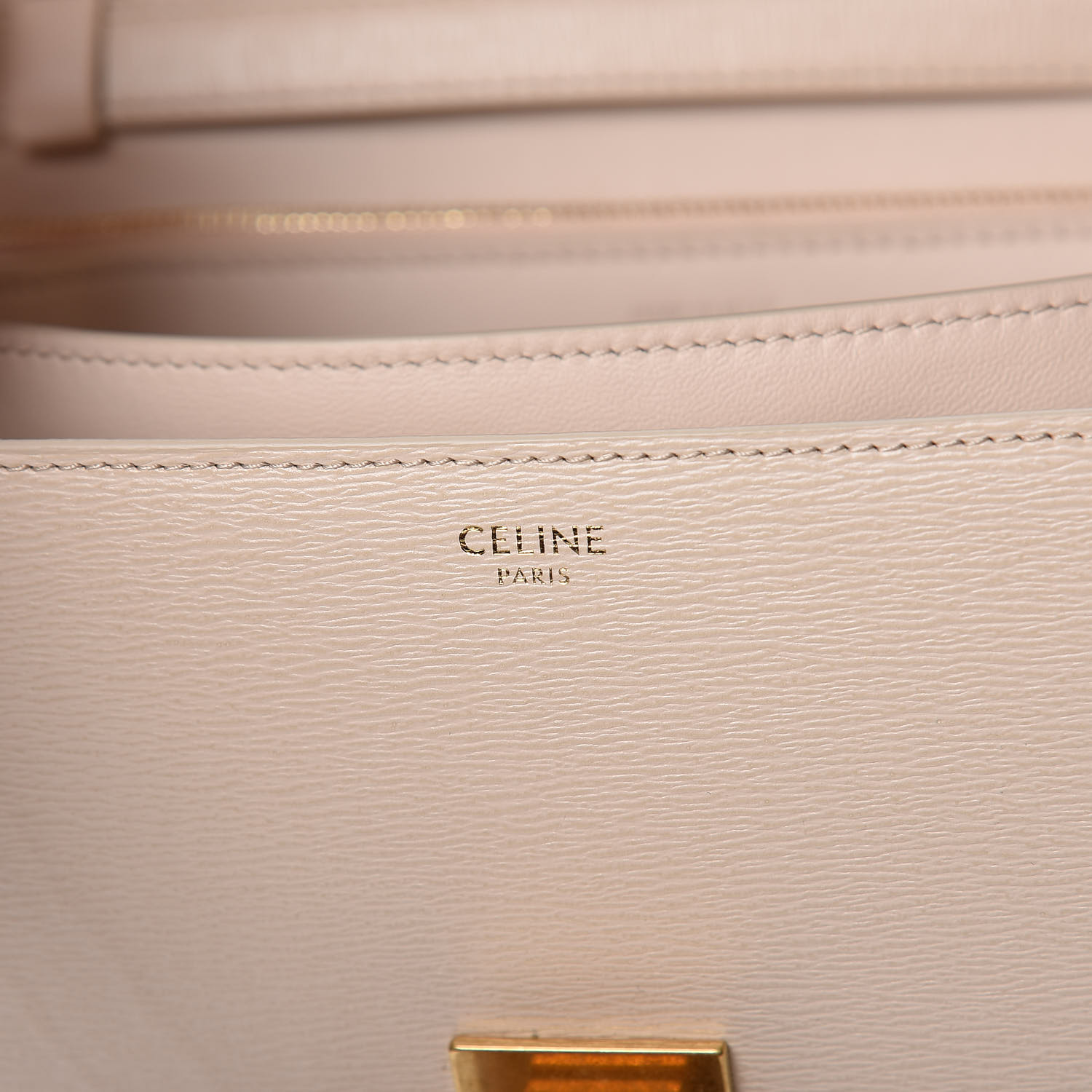 CELINE Liege Calfskin Medium Classic Box Flap Bag Powder 416703 ...