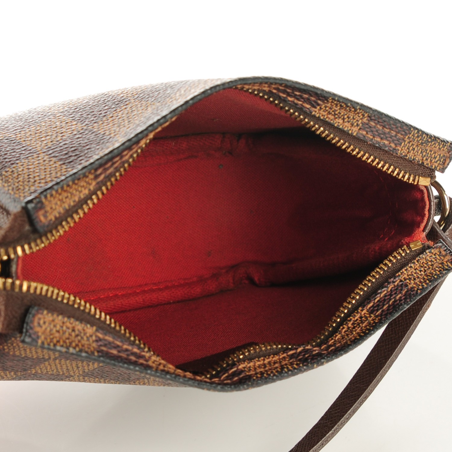 LOUIS VUITTON Damier Ebene Trousse Make Up Bag Pochette 118451