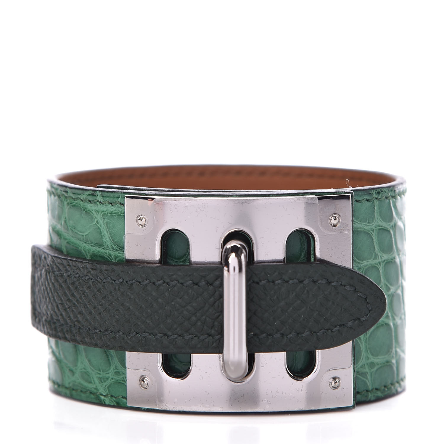 Hermes Matte Alligator Epsom Intense Bracelet S Cactus 450813 Epsom Intense Bracelet S Cactus 450813