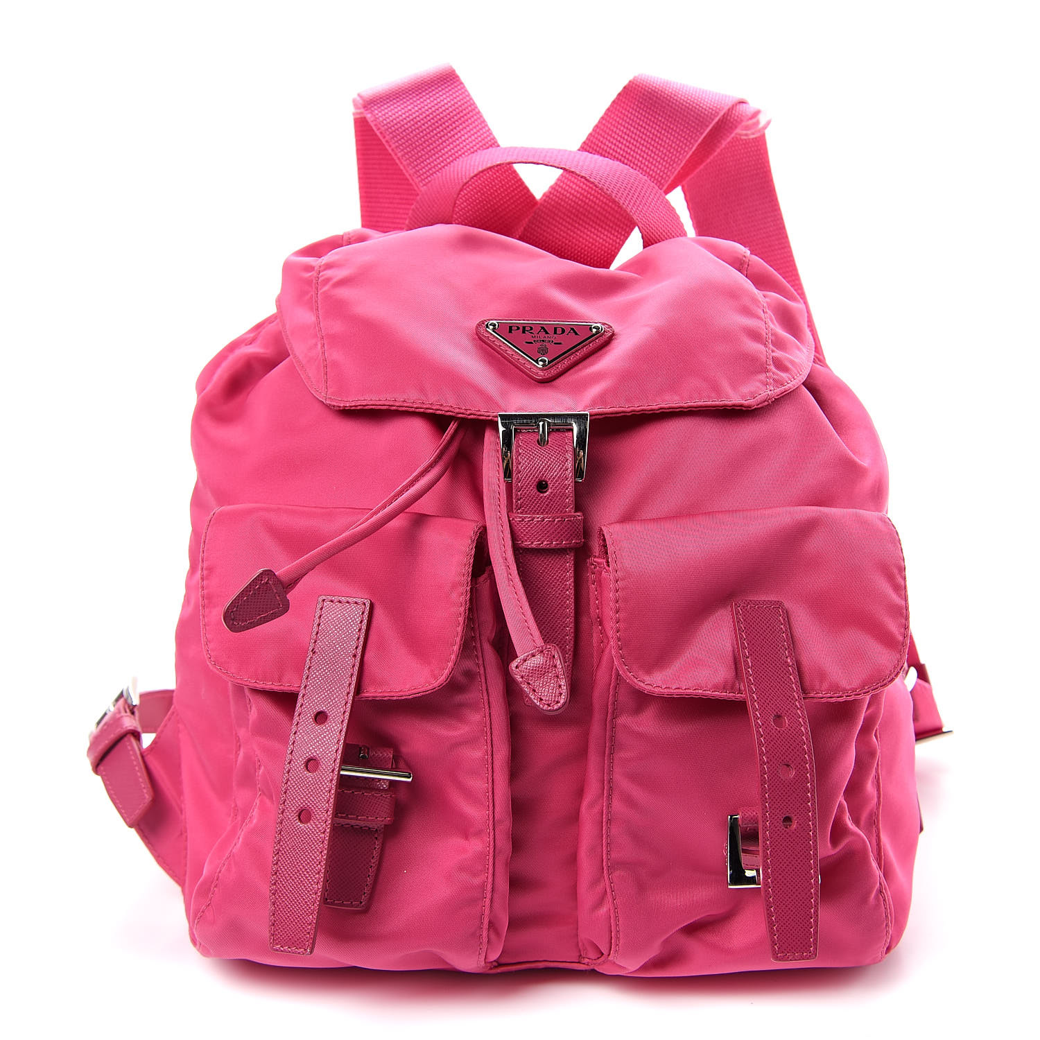 pink prada nylon backpack