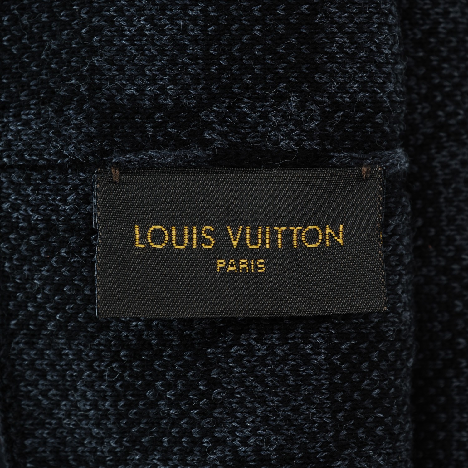 LOUIS VUITTON Wool Petit Damier Hat NM Graphite 157754