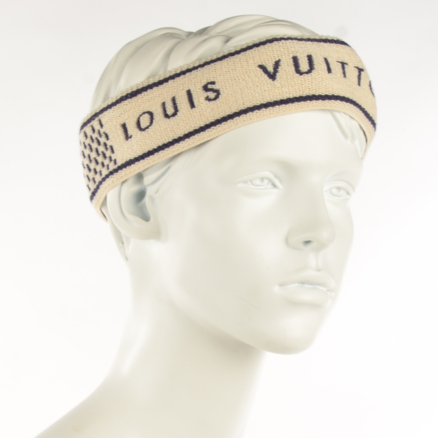 LOUIS VUITTON Damier Azur Headband Sweatband Towel Gym Set 116077