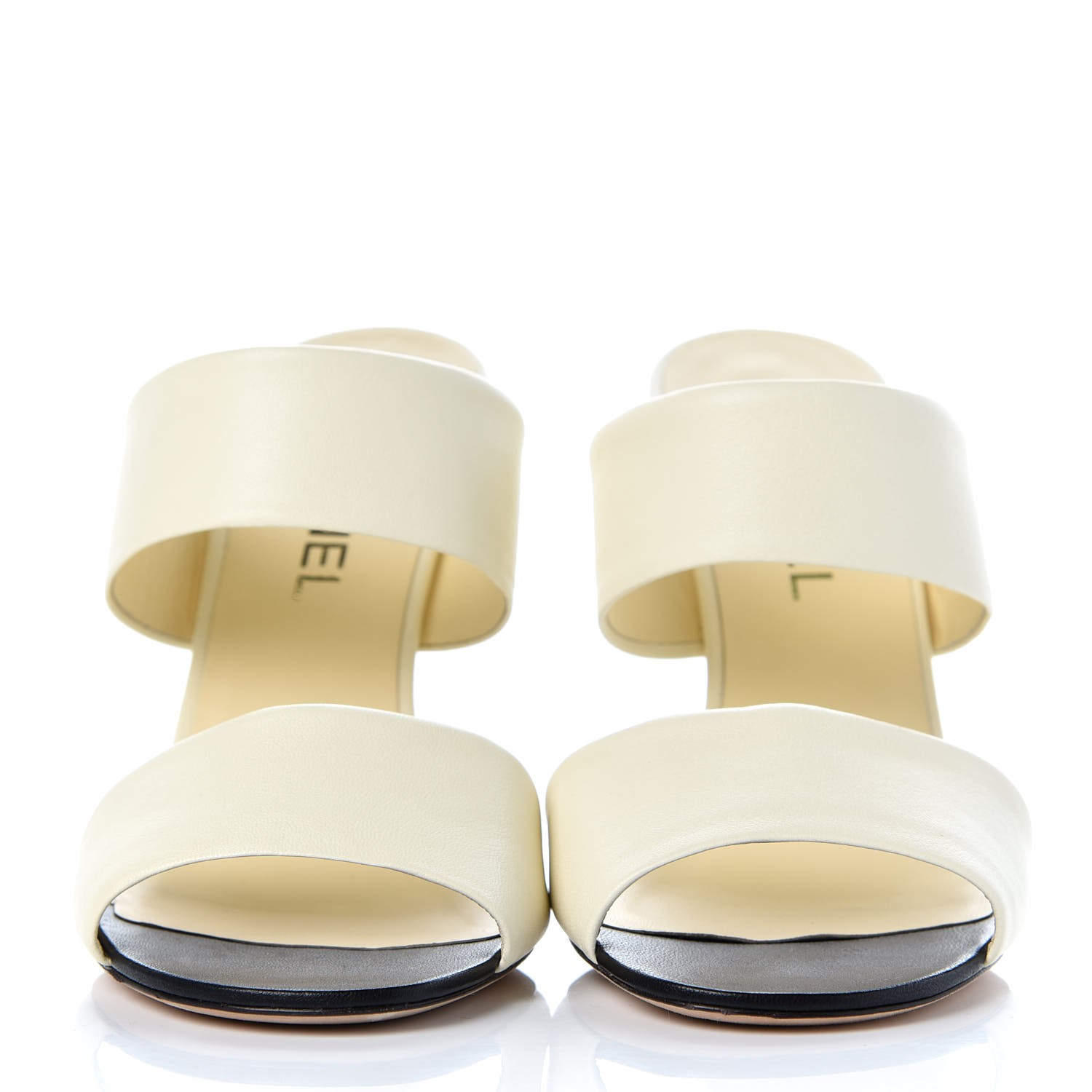 chanel mules pearls and lambskin