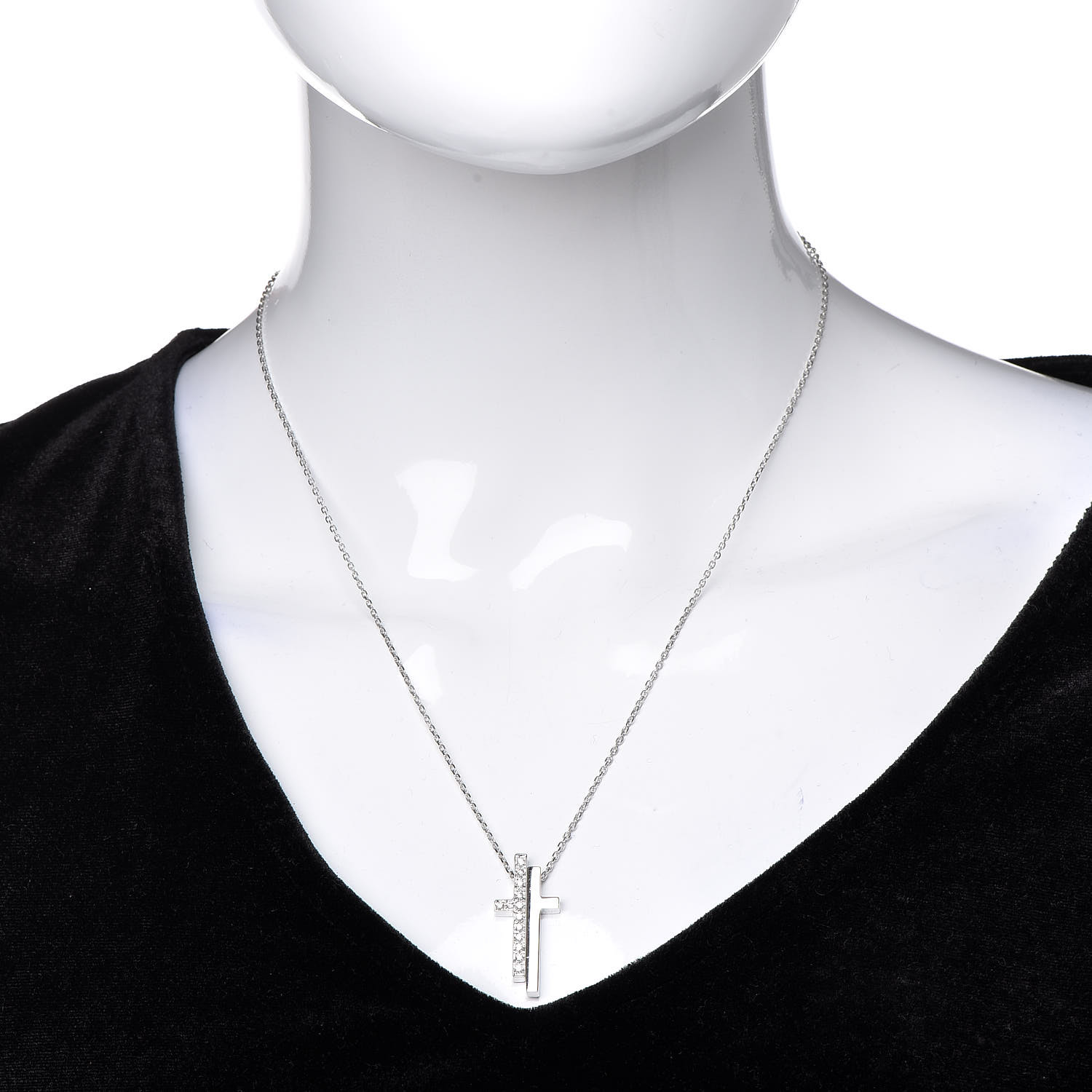 gucci split cross necklace