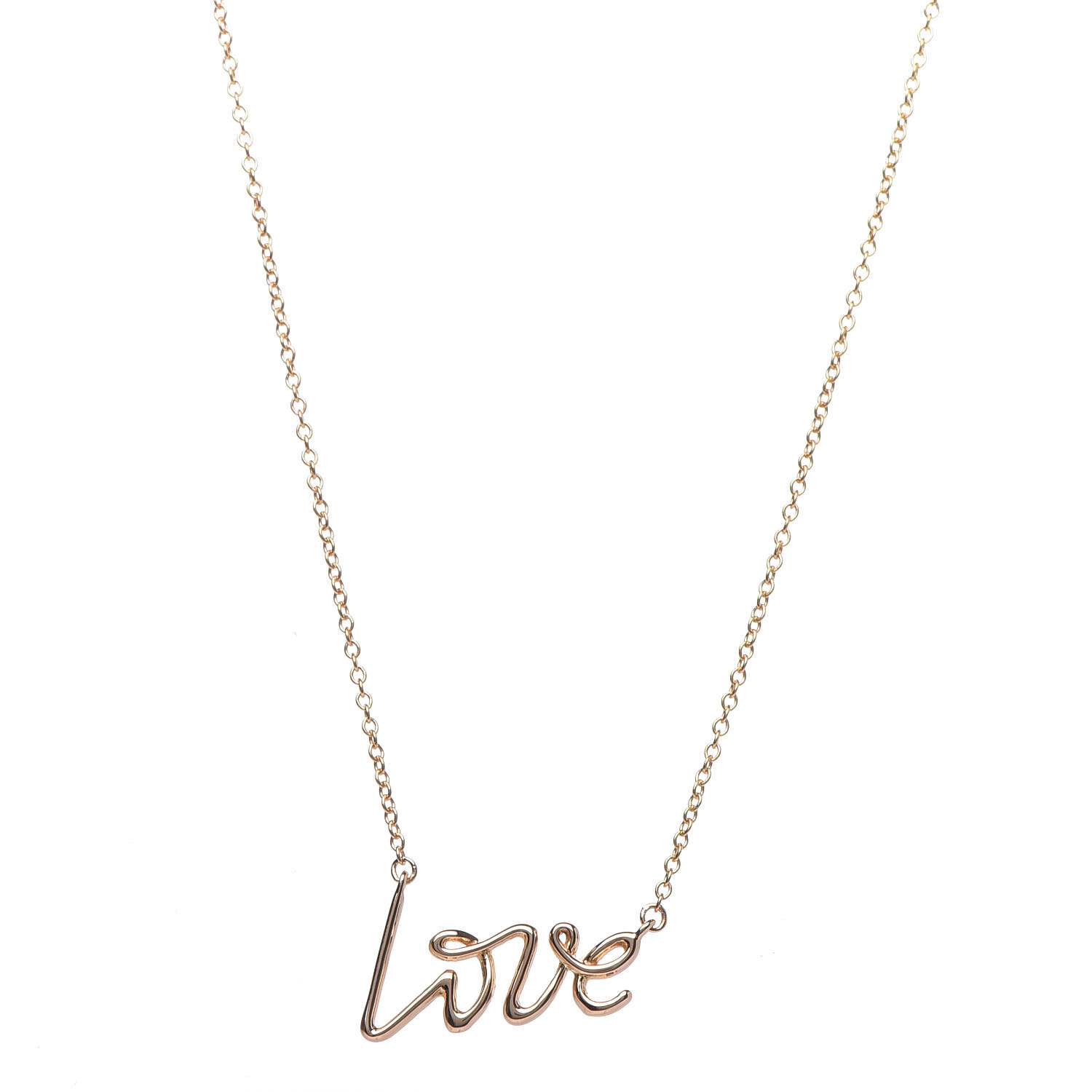 tiffany love necklace rose gold