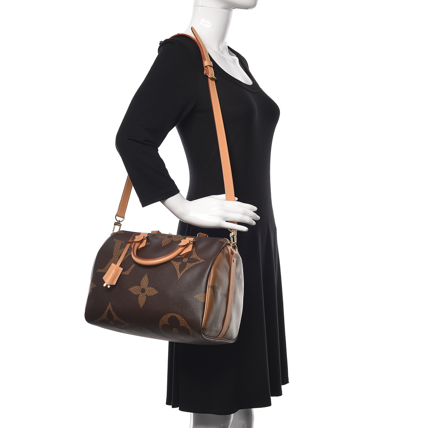 louis vuitton giant reverse monogram speedy 30 bandouliere LOUIS VUITTON Reverse Monogram Giant Speedy Bandouliere 30 424039