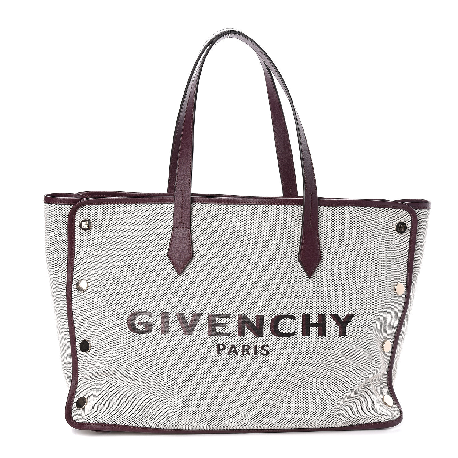 GIVENCHY Canvas Medium Bond Shopper Tote Aubergine 494311