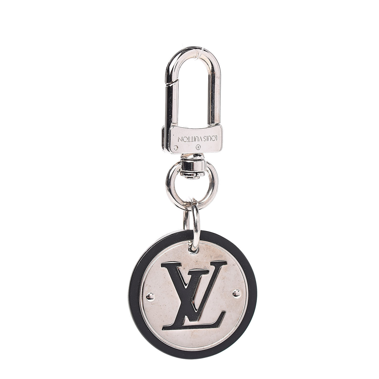 LOUIS VUITTON LV Circle Bag Charm Key Holder Silver 514172