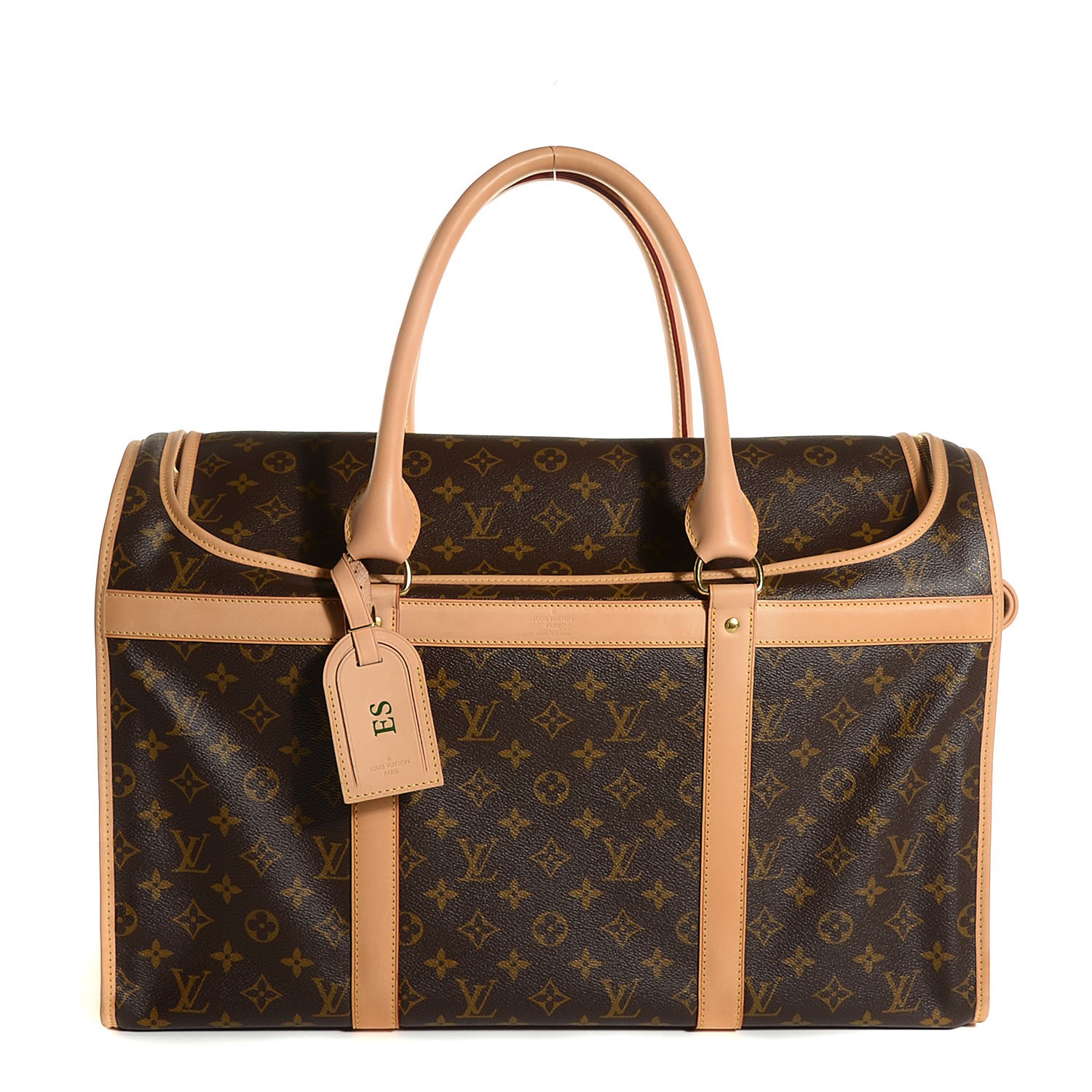 LOUIS VUITTON Monogram Sac Chien 50 Dog Pet Carrier 104218