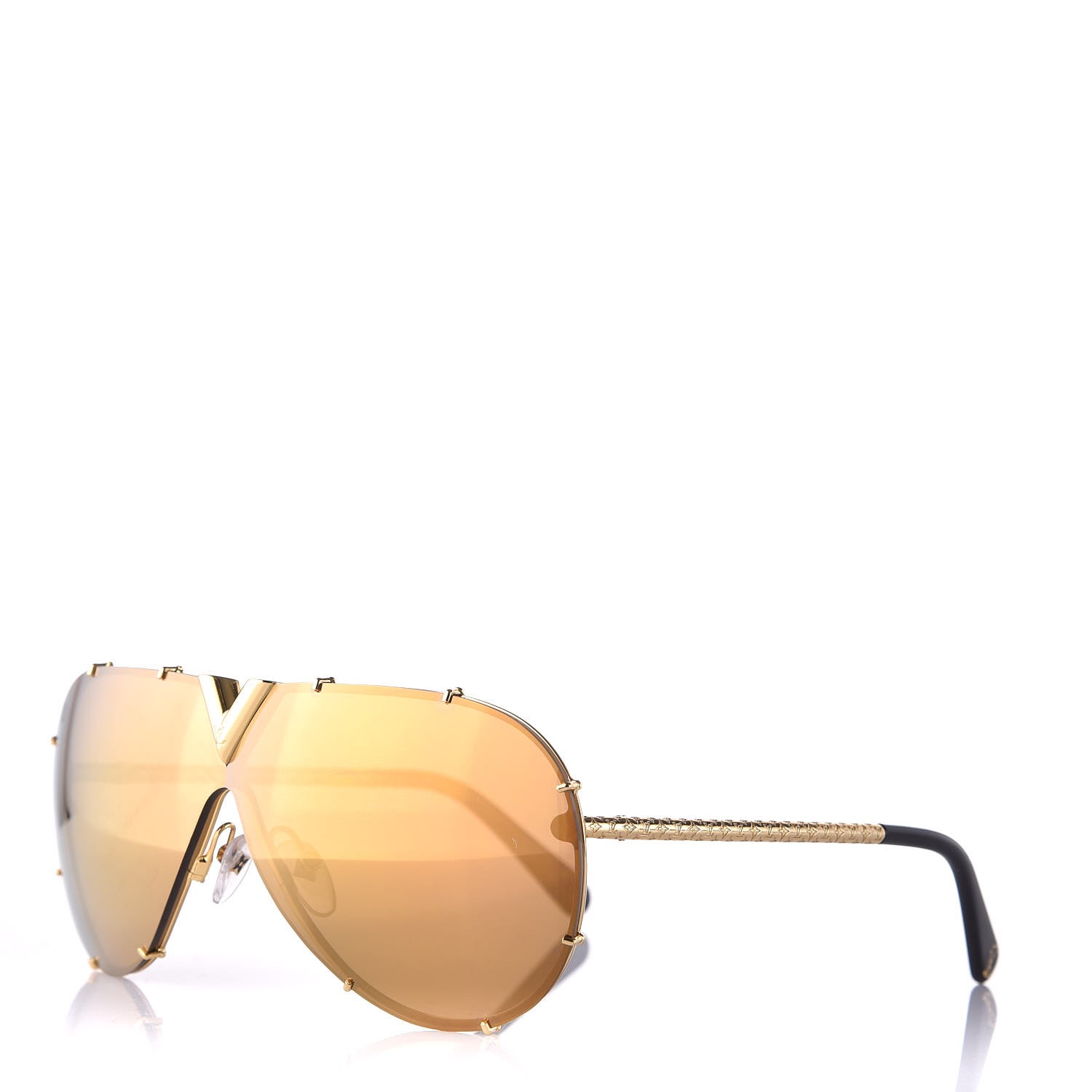 LOUIS VUITTON LV Drive Sunglasses Z0896W Gold 315813