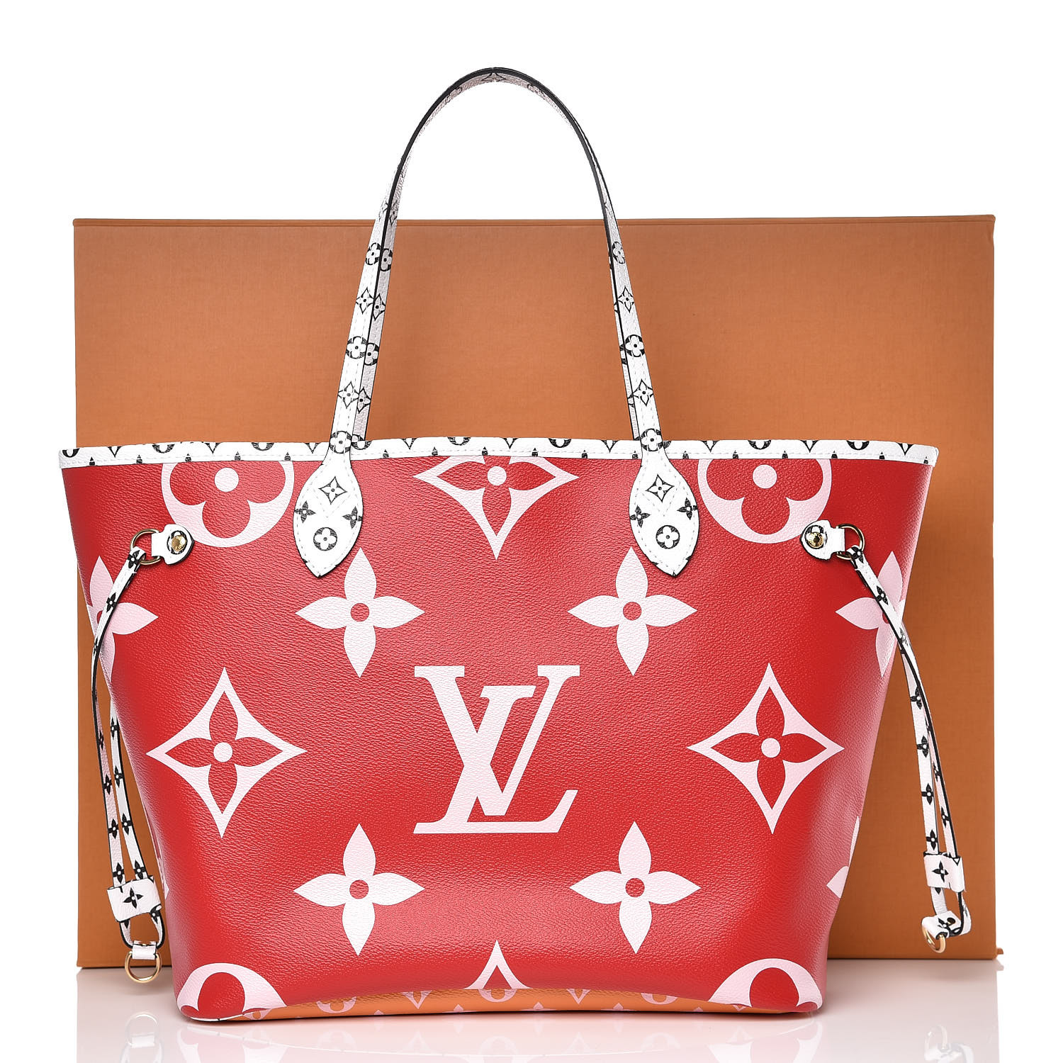 LOUIS VUITTON Monogram Giant Neverfull MM Rouge 376863