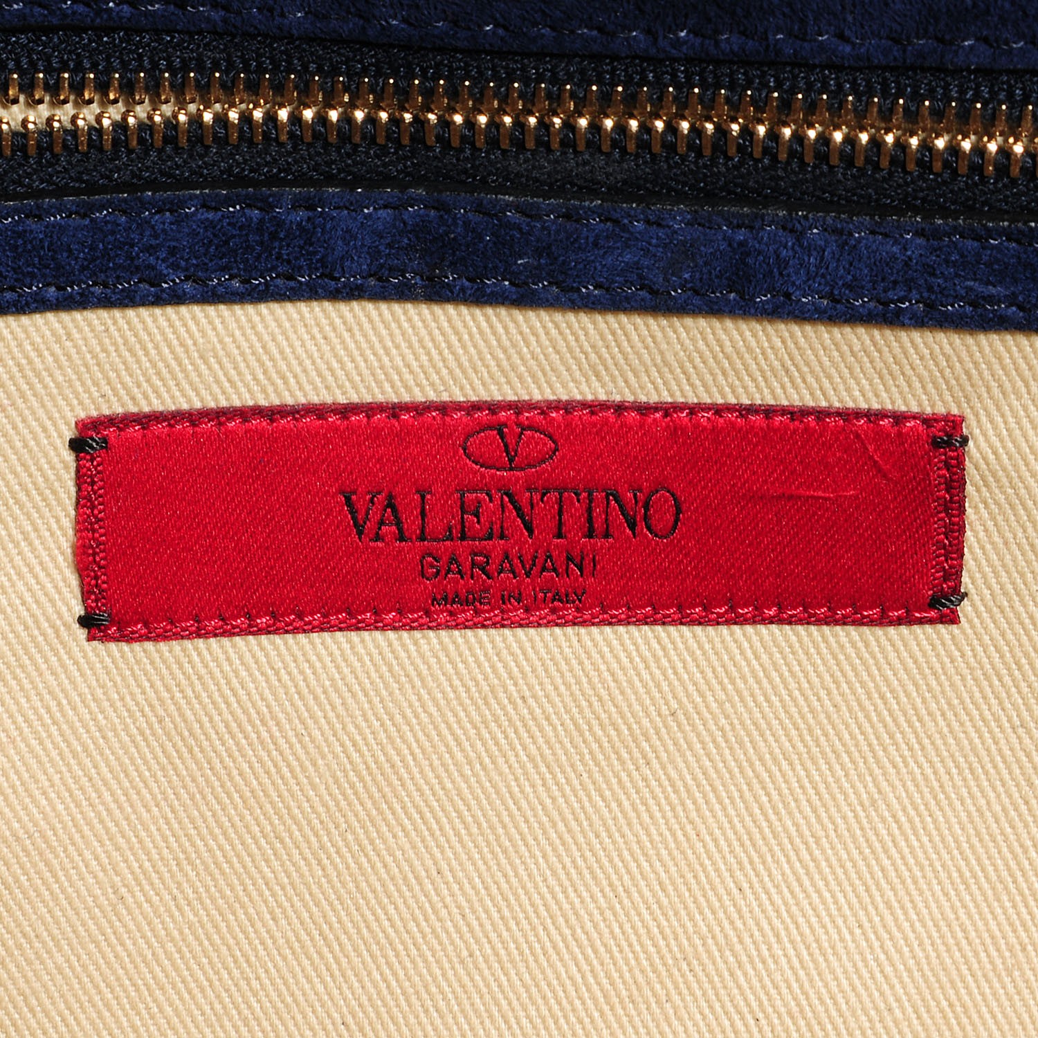 VALENTINO Patent Leather Large Glam Lock Rockstud Flap Blue 96462