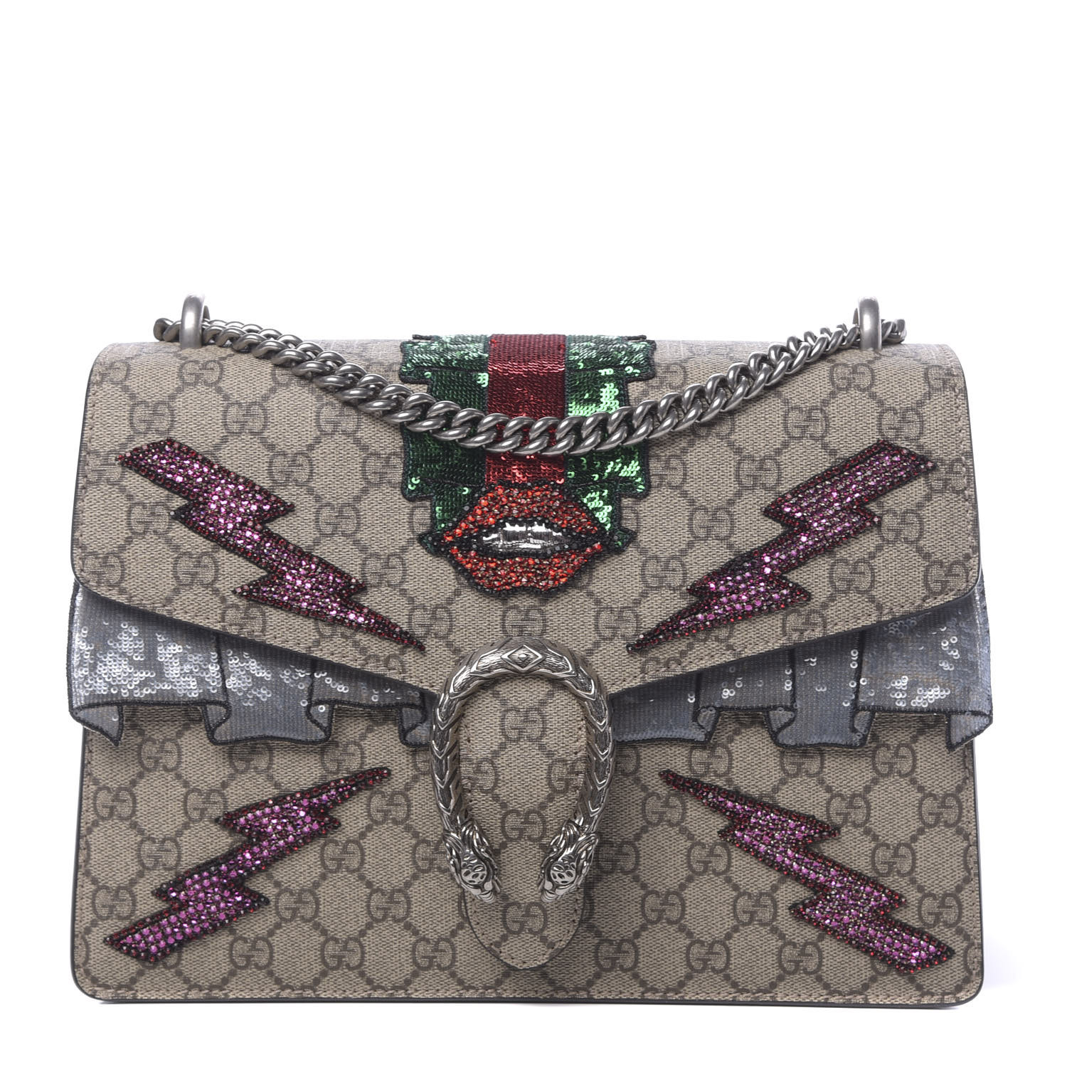 dionysus embroidered shoulder bag