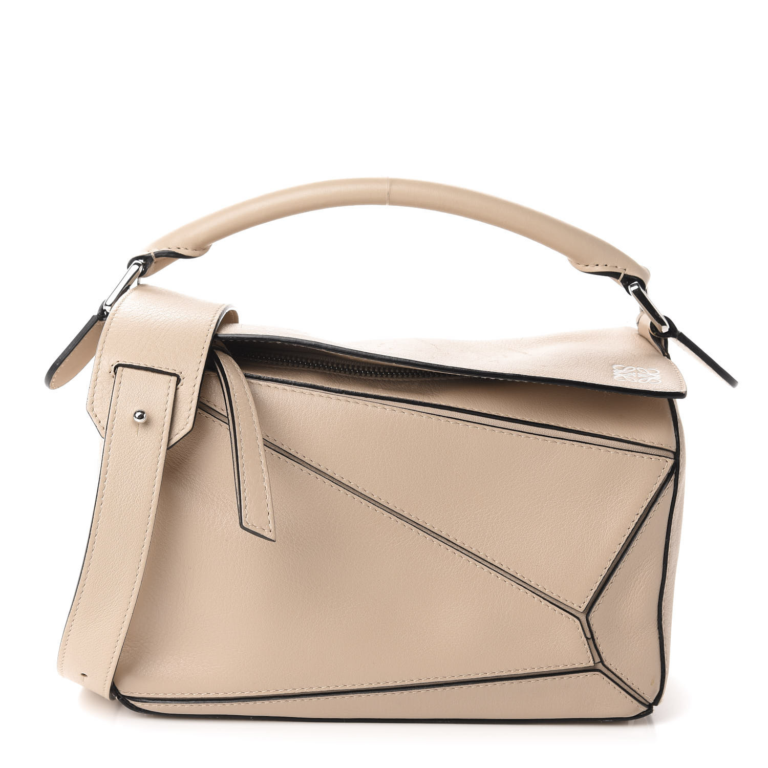 LOEWE Calfskin Small Puzzle Bag Light 