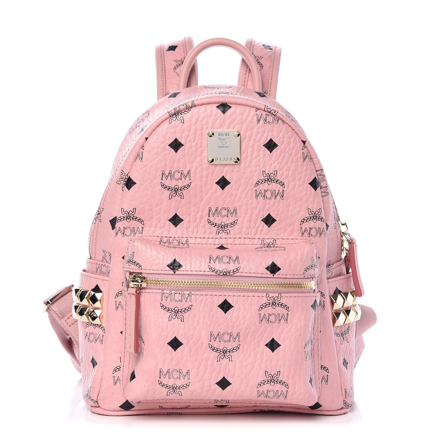 Mcm Visetos Side Stud Mini Stark Backpack Pink 351828 Fashionphile