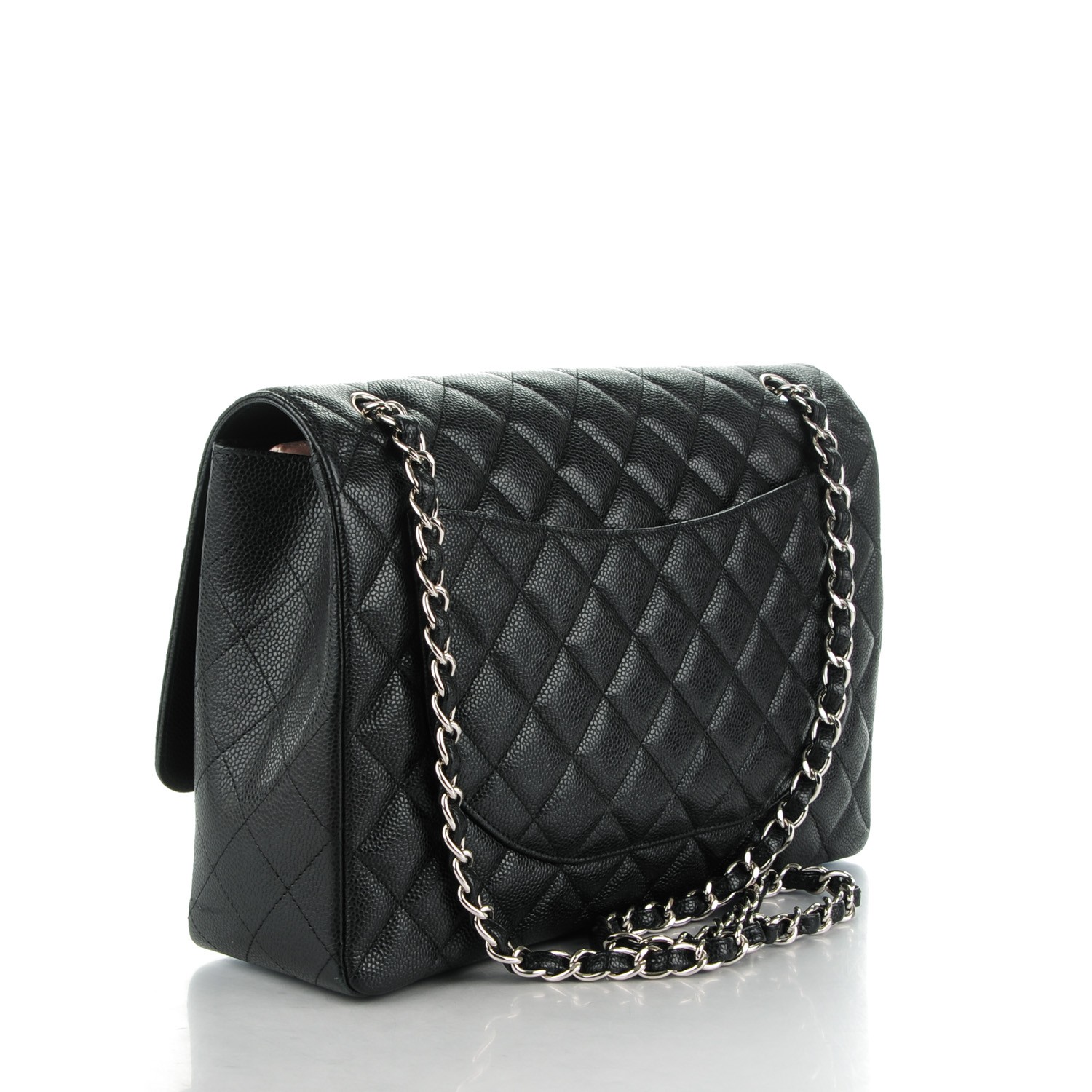 CHANEL Caviar Quilted Maxi Single Flap Black 159509