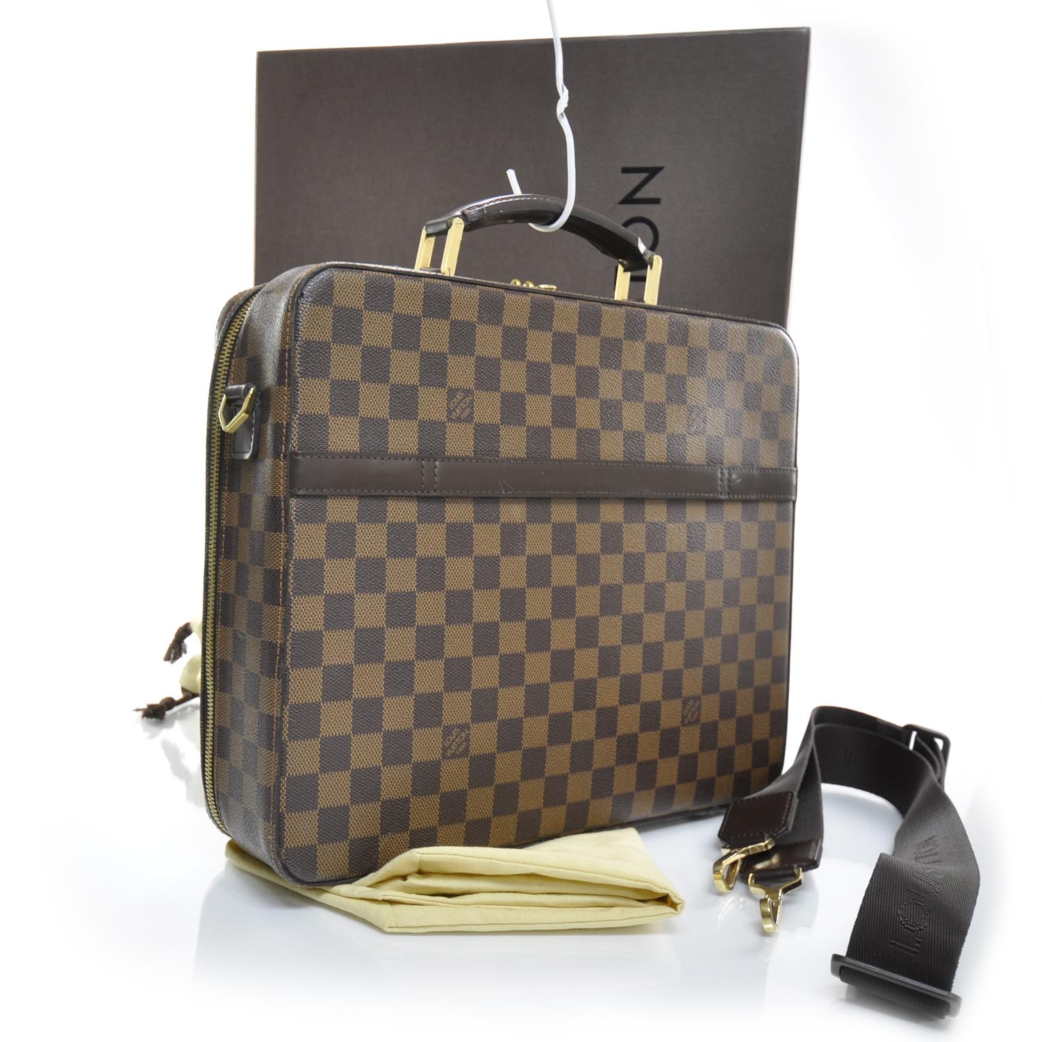 LOUIS VUITTON Damier Ebene Porte Ordinateur Sabana Computer Case 24059