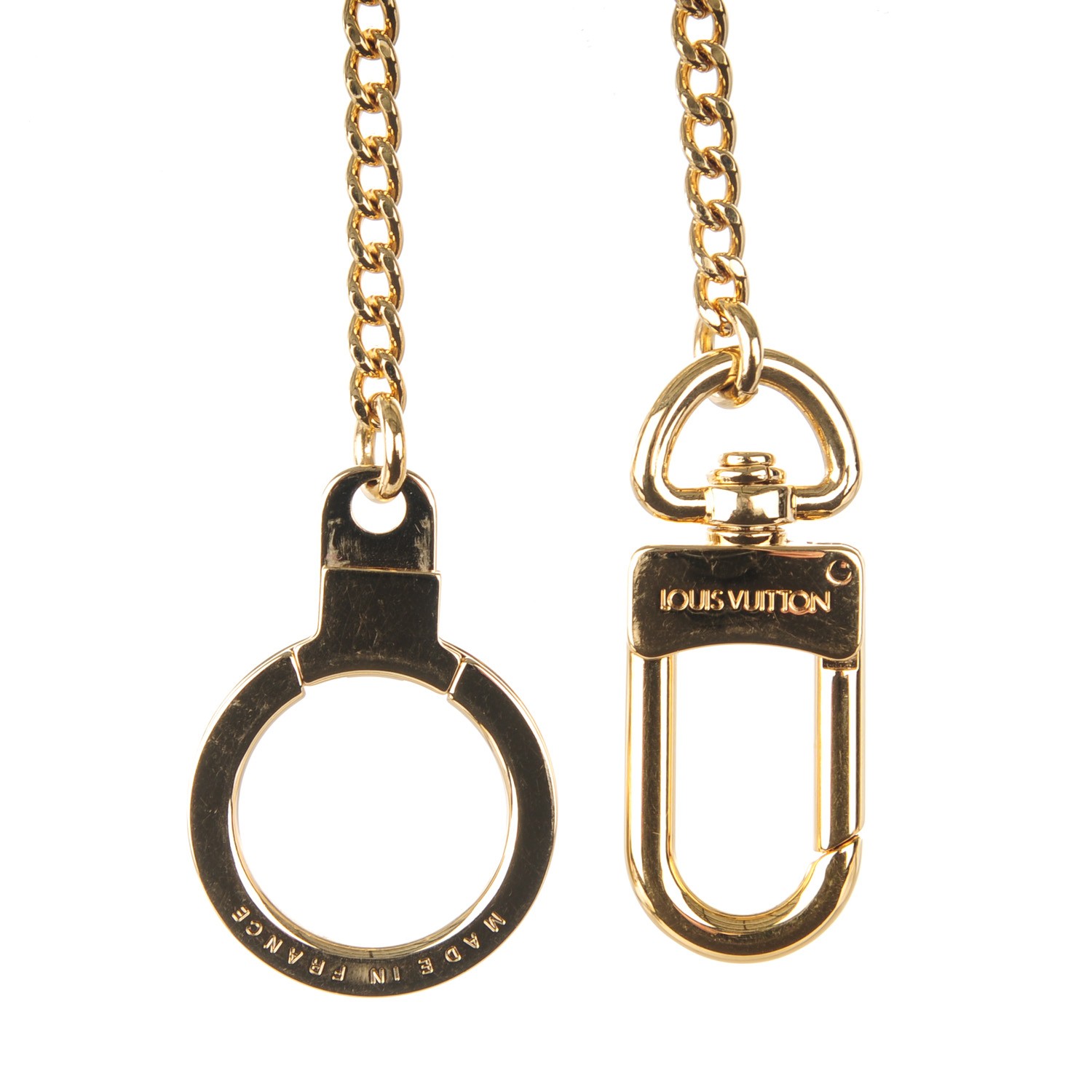 LOUIS VUITTON Pochette Extender Key Ring Chain Gold 166440
