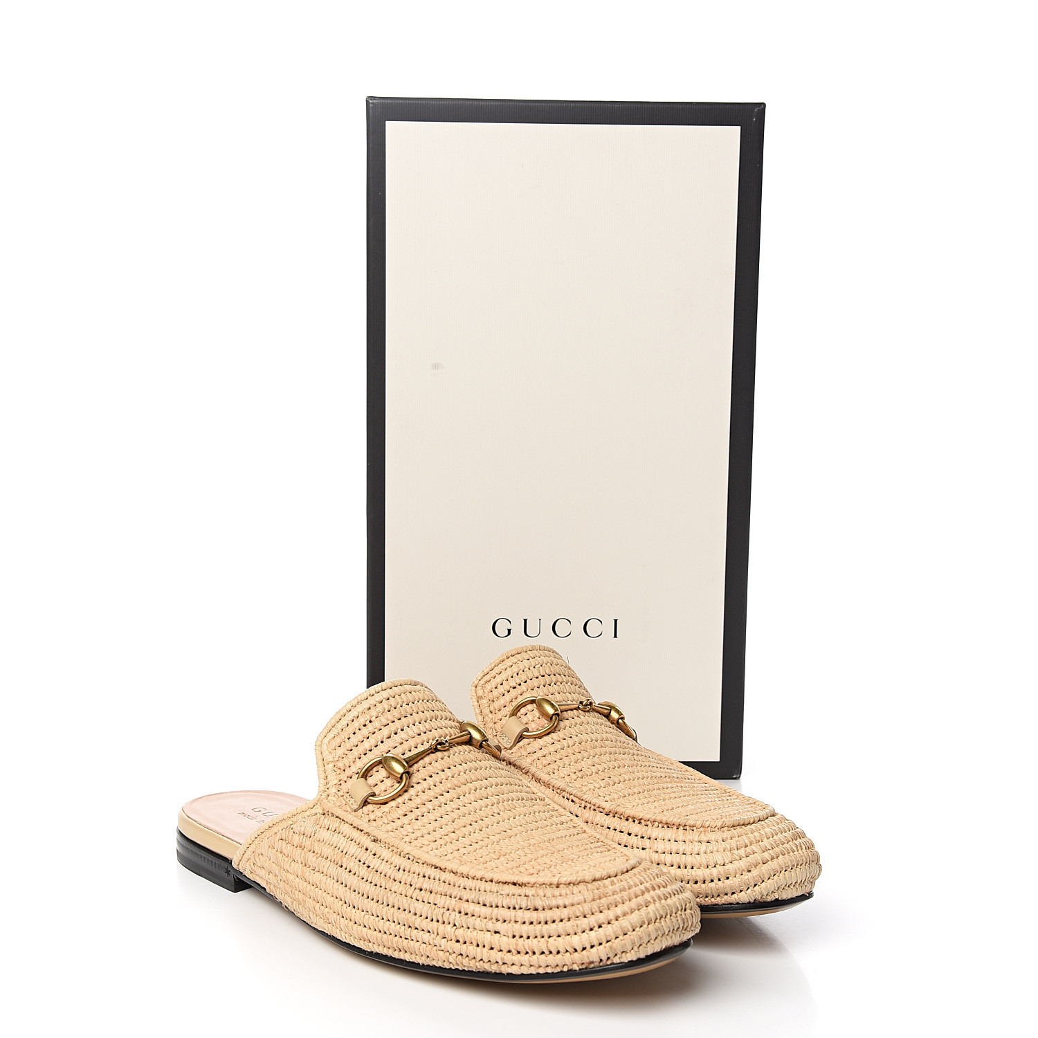 gucci raffia princetown