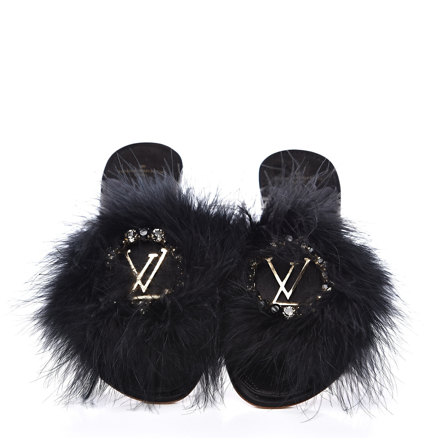 louis vuitton marabou heels