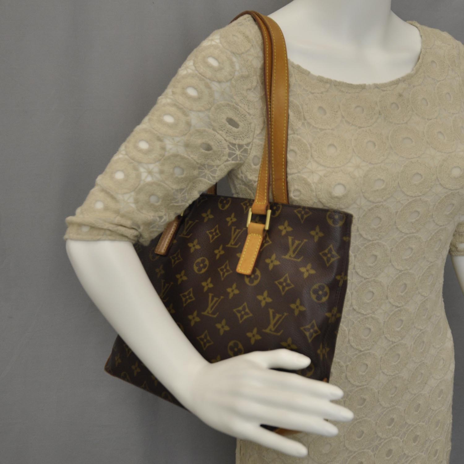 Louis Vuitton Brown, Pattern Print Monogram Cabas Piano