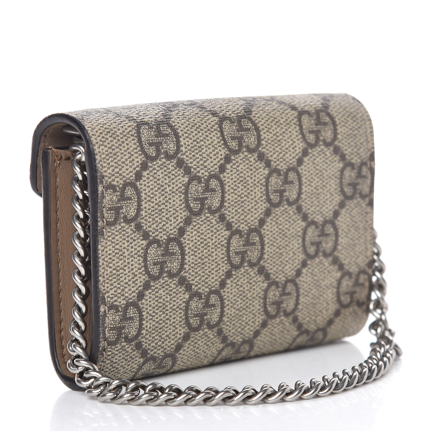 GUCCI GG Supreme Monogram Dionysus Coin Purse Taupe 440263