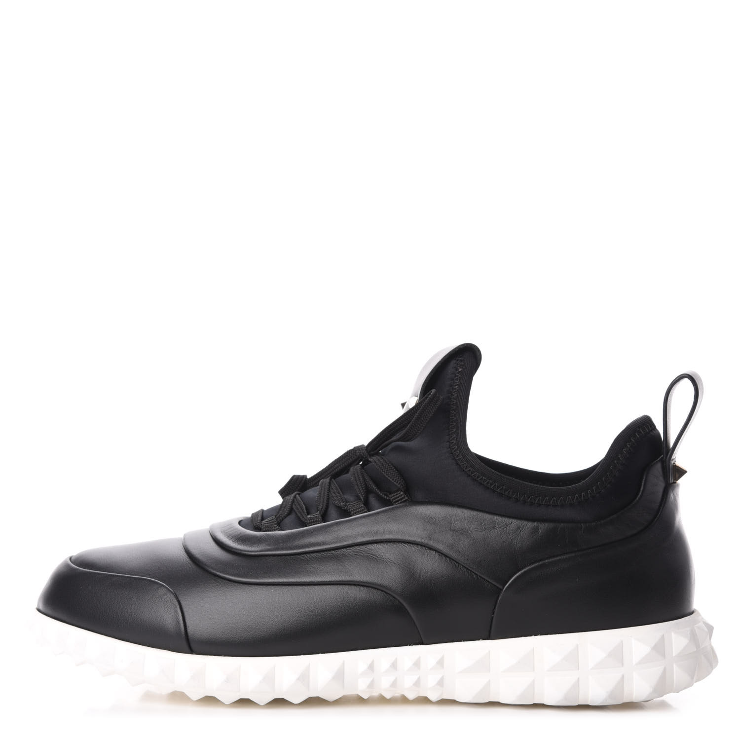 VALENTINO Nylon Rubber Mens Soul Sneakers 39 Black 695362 | FASHIONPHILE