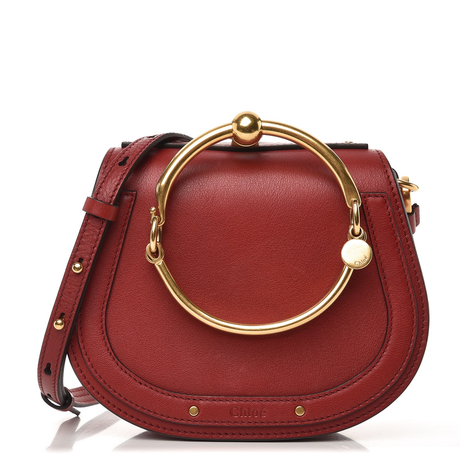 CHLOE Calfskin Small Nile Bracelet Bag Intense Red 235719