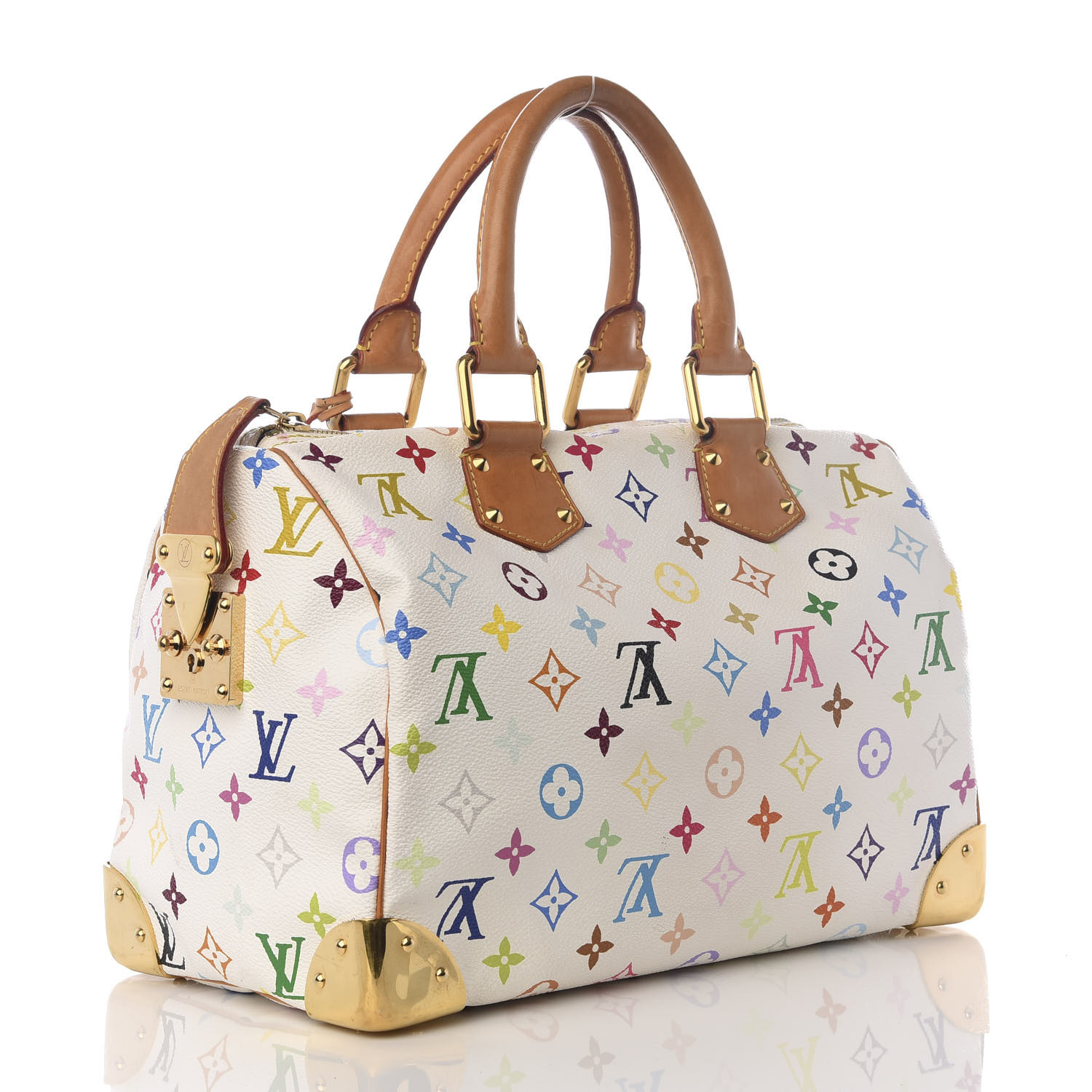 LOUIS VUITTON Monogram Multicolor Speedy 30 White 581359