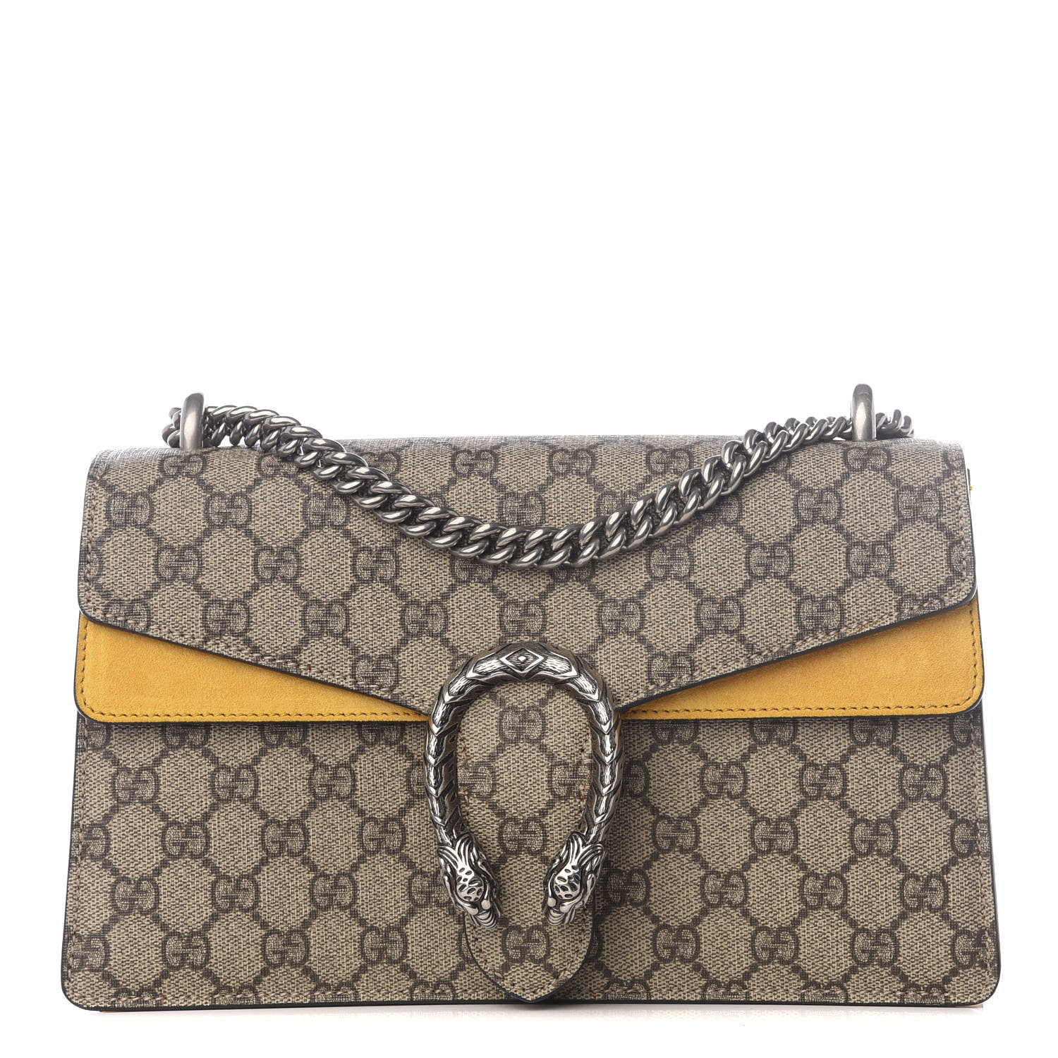 GUCCI GG Supreme Monogram Dionysus Shoulder Bag Yellow 580972 | FASHIONPHILE