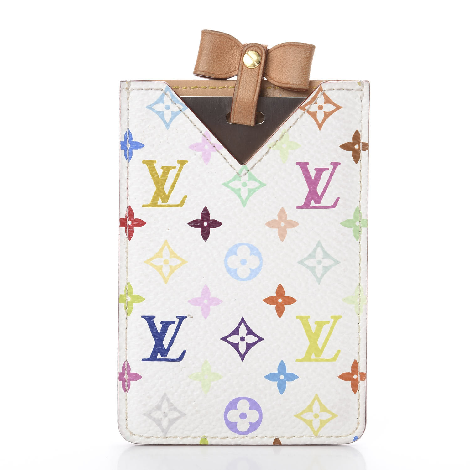 LOUIS VUITTON Multicolor Mirror and Case Pouch White 581875