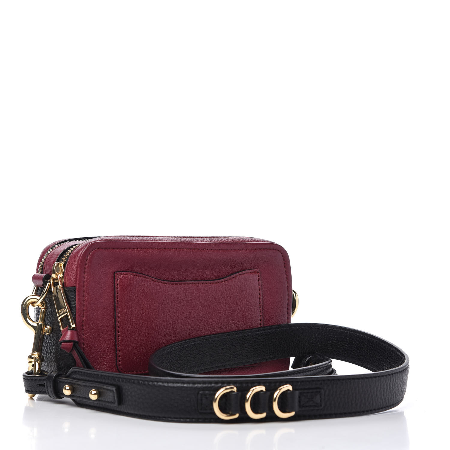 MARC JACOBS Calfskin Small Snapshot Camera Bag Burgundy Multicolor ...