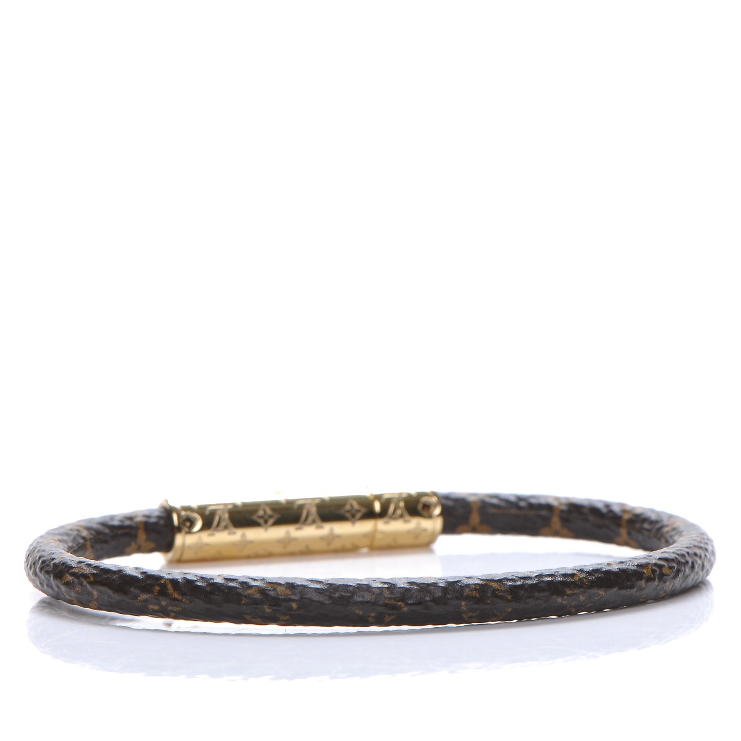 Louis Vuitton Daily Confidential Bracelet Black Monogram. Size 17