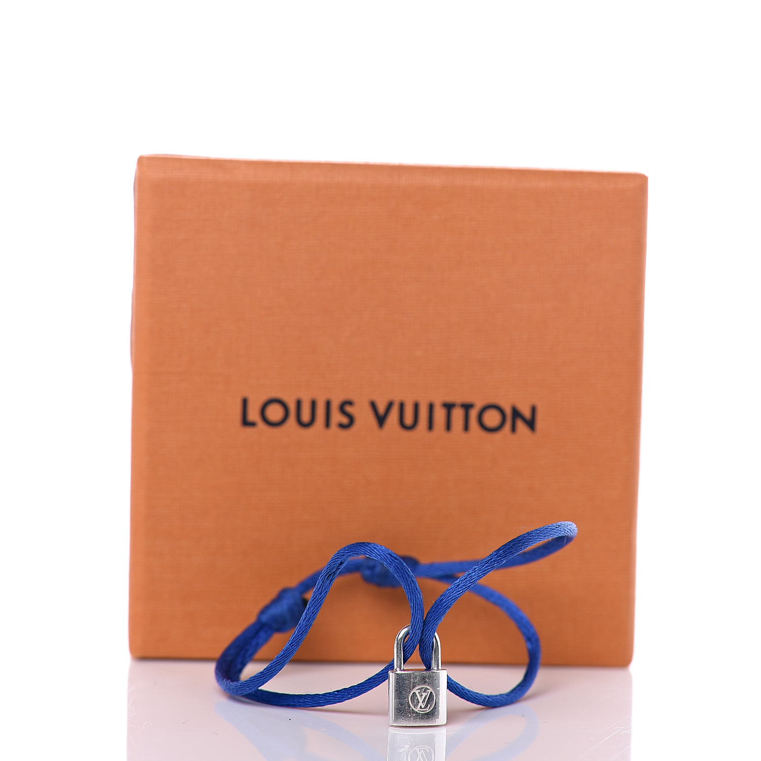 LOUIS VUITTON X UNICEF Sterling Silver Lockit Bracelet Blue 553781