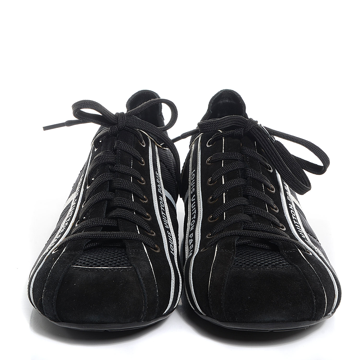 LOUIS VUITTON Mens Canvas Suede Impulsion Sneaker 9.5 Black 83160