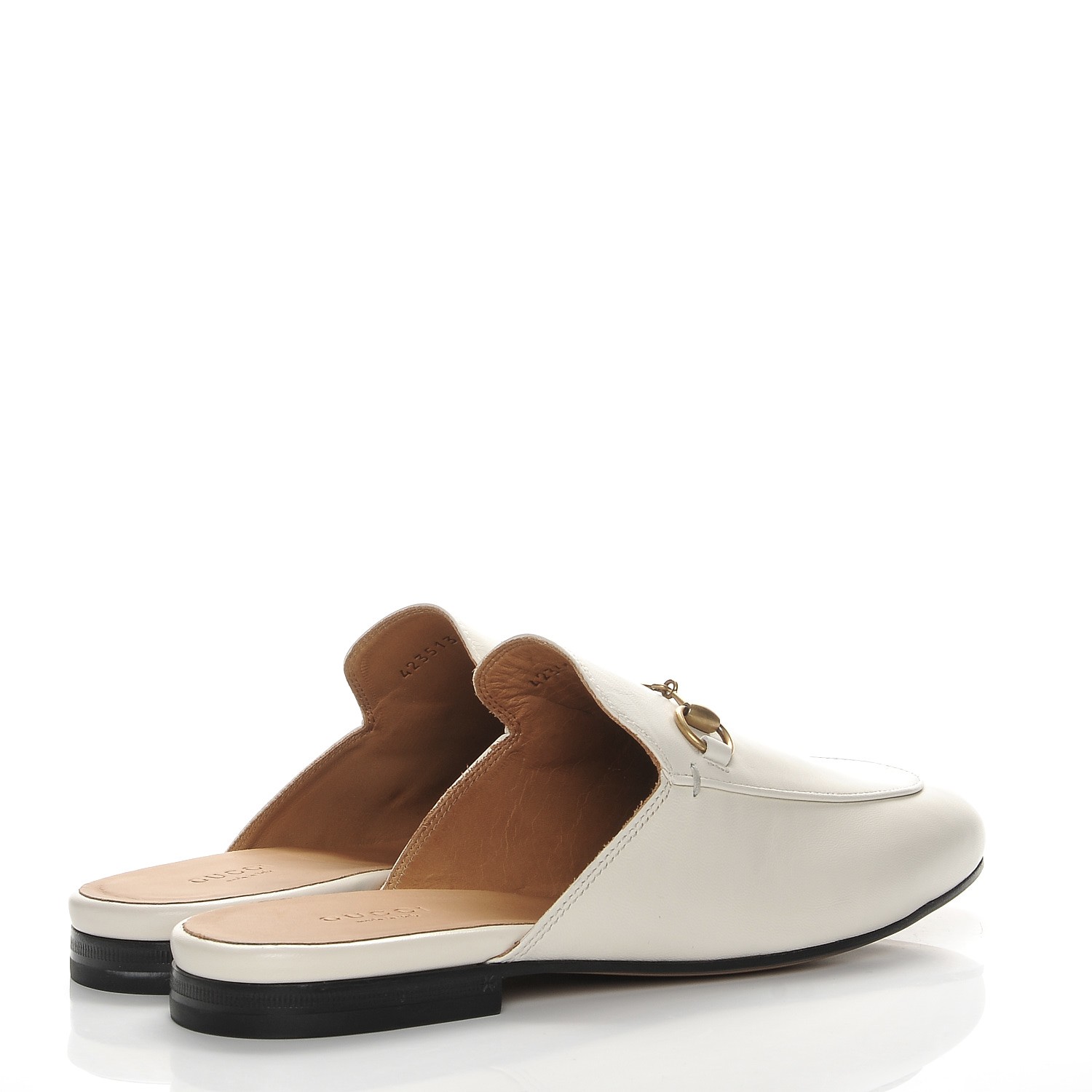 princetown leather slipper white